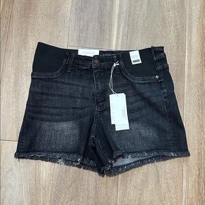 Judy Blue Bloom High Waist Cut Off Maternity Denim Shorts